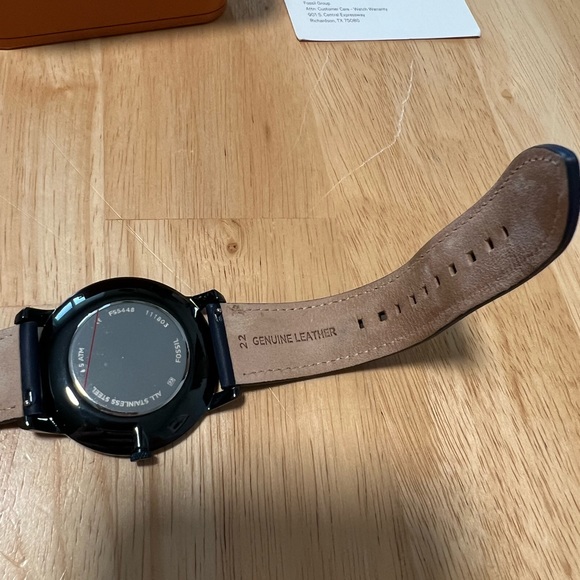 Fossil Minimalist Two-Handed Indigo Blue Leather Watch - Picture 11 of 14